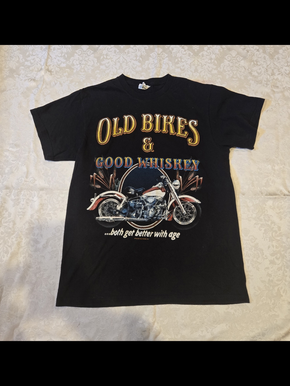 Old Bikes & Good Whiskey Graphic Tee - Black